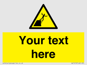 Custom Warning unstable cliff edge